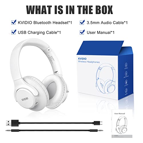 Bluetooth Over Ear Headphones with 65 Hours Playtime