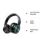 Picun B12 Wireless DJ Headphones with Mic & Bass