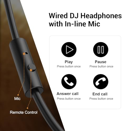 OneOdio Over Ear DJ Headphones with 50mm Drivers