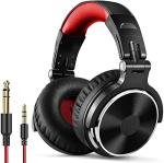 Red Over-Ear Headphones with Hi-Fi Sound & Bass Boost