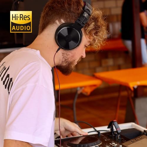Red Over-Ear Headphones with Hi-Fi Sound & Bass Boost
