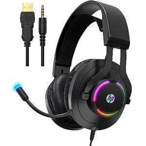 LED Gaming Headset with Microphone for Consoles & PC