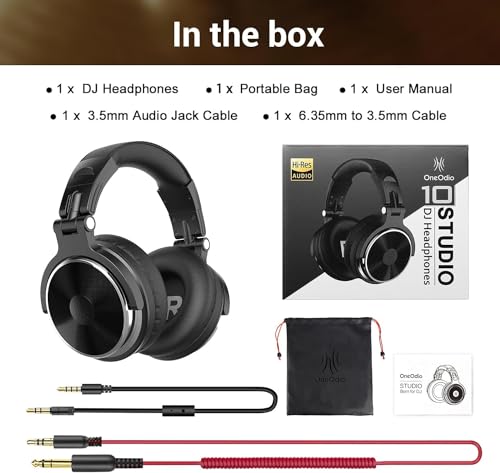 OneOdio Over Ear DJ Headphones with 50mm Drivers