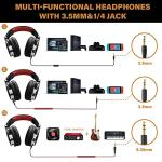 Red Over-Ear Headphones with Hi-Fi Sound & Bass Boost