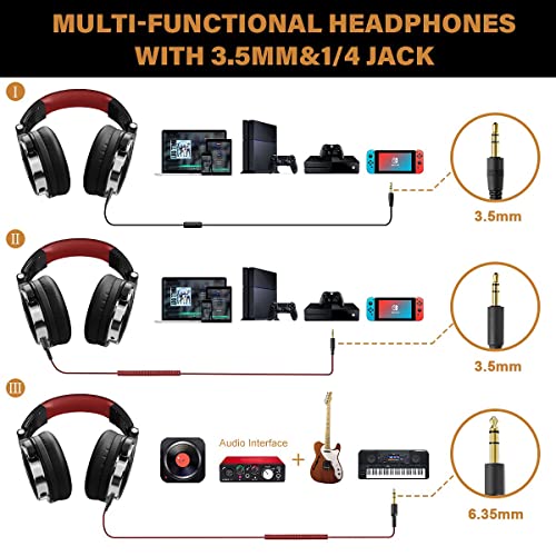 Red Over-Ear Headphones with Hi-Fi Sound & Bass Boost