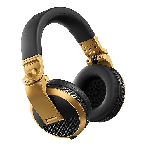 Gold Pioneer DJ Bluetooth Headphones with Detachable Cable