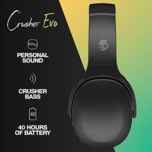 Skullcandy Crusher Evo Wireless Bluetooth Over-Ear Headphones - Black