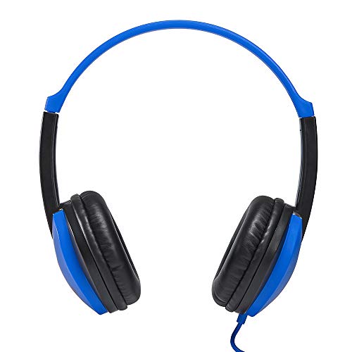 Kidz On-Ear Blue DJ Headphones with Soft Ear Pads