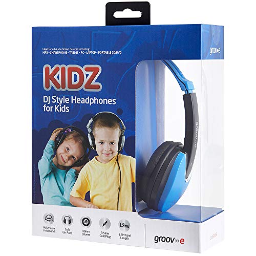 Kidz On-Ear Blue DJ Headphones with Soft Ear Pads