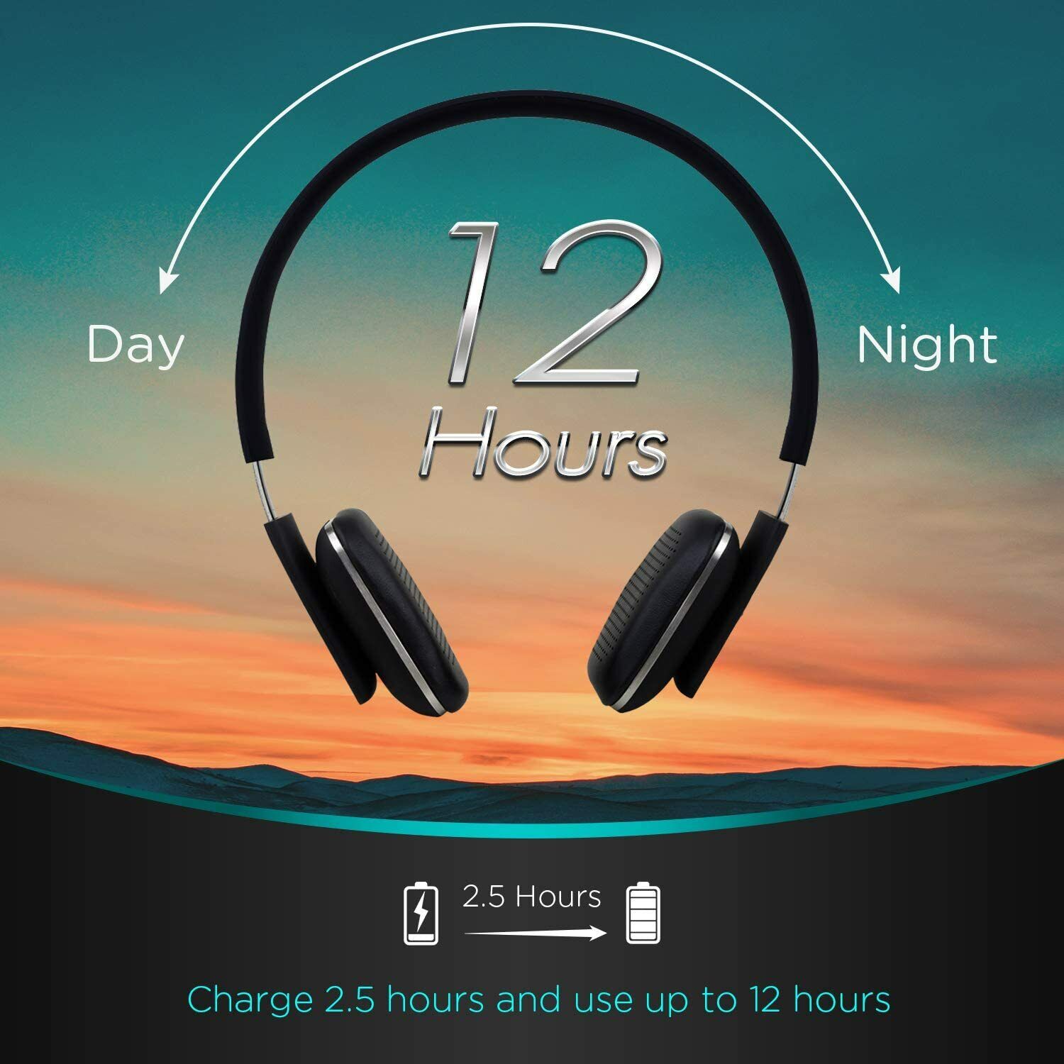 August EP636 Wireless On-Ear Headphones with NFC