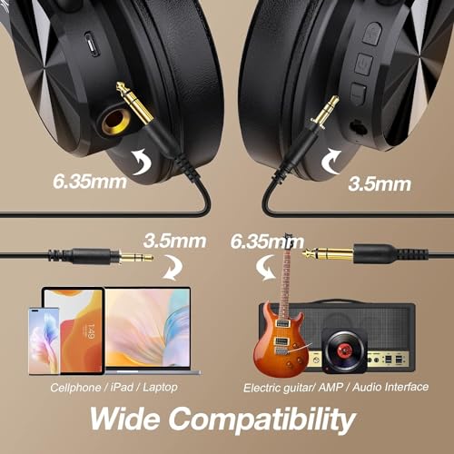 OneOdio Fusion Bluetooth DJ Headphones with 72H Playtime