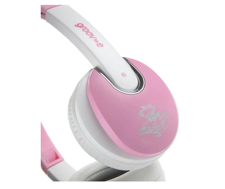 Pink Kidz On-Ear DJ Headphones with Adjustable Headband