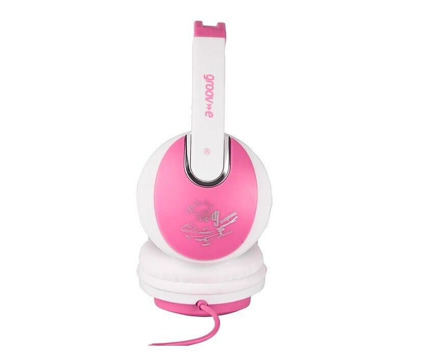 Pink Kidz On-Ear DJ Headphones with Adjustable Headband