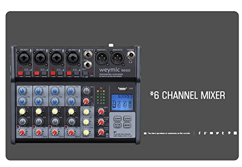 Weymic SE-60 Mixer: Professional 6-Channel DJ Equipment