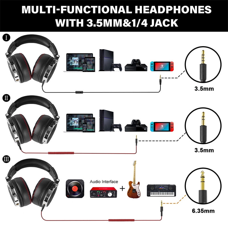 OneOdio Over-Ear Studio Headphones with Mic