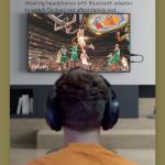 Bluetooth TV headphones with noise canceling