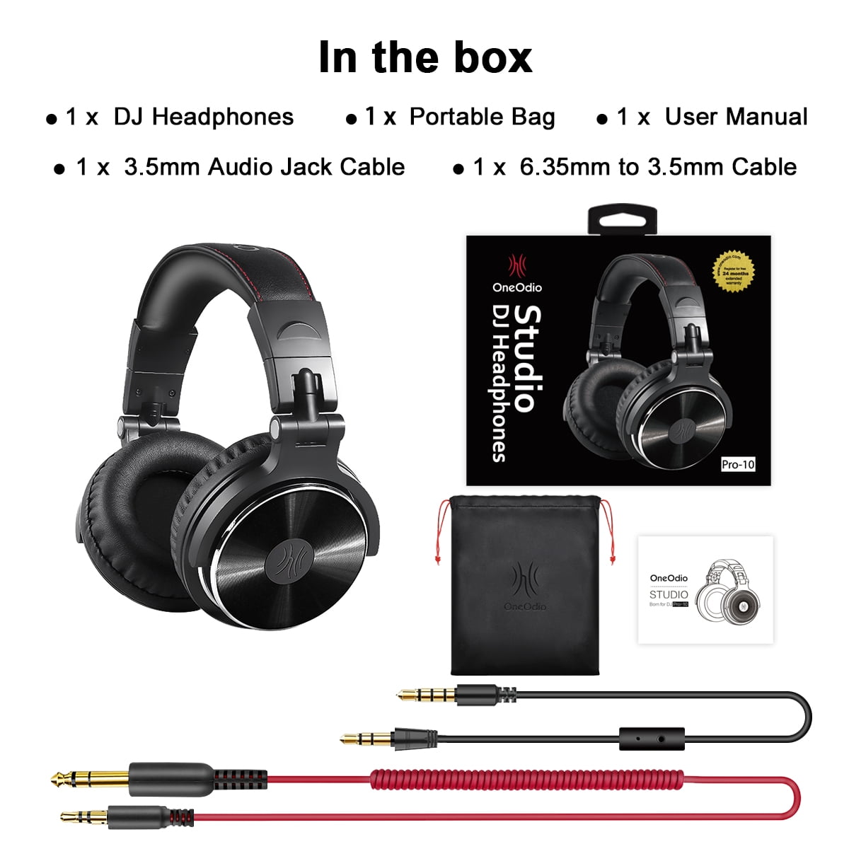 OneOdio Over-Ear Studio Headphones with Mic