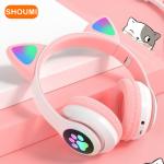 Cute Cat Ear Bluetooth Headphones with Mic