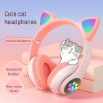 Cute Cat Ear Bluetooth Headphones with Mic