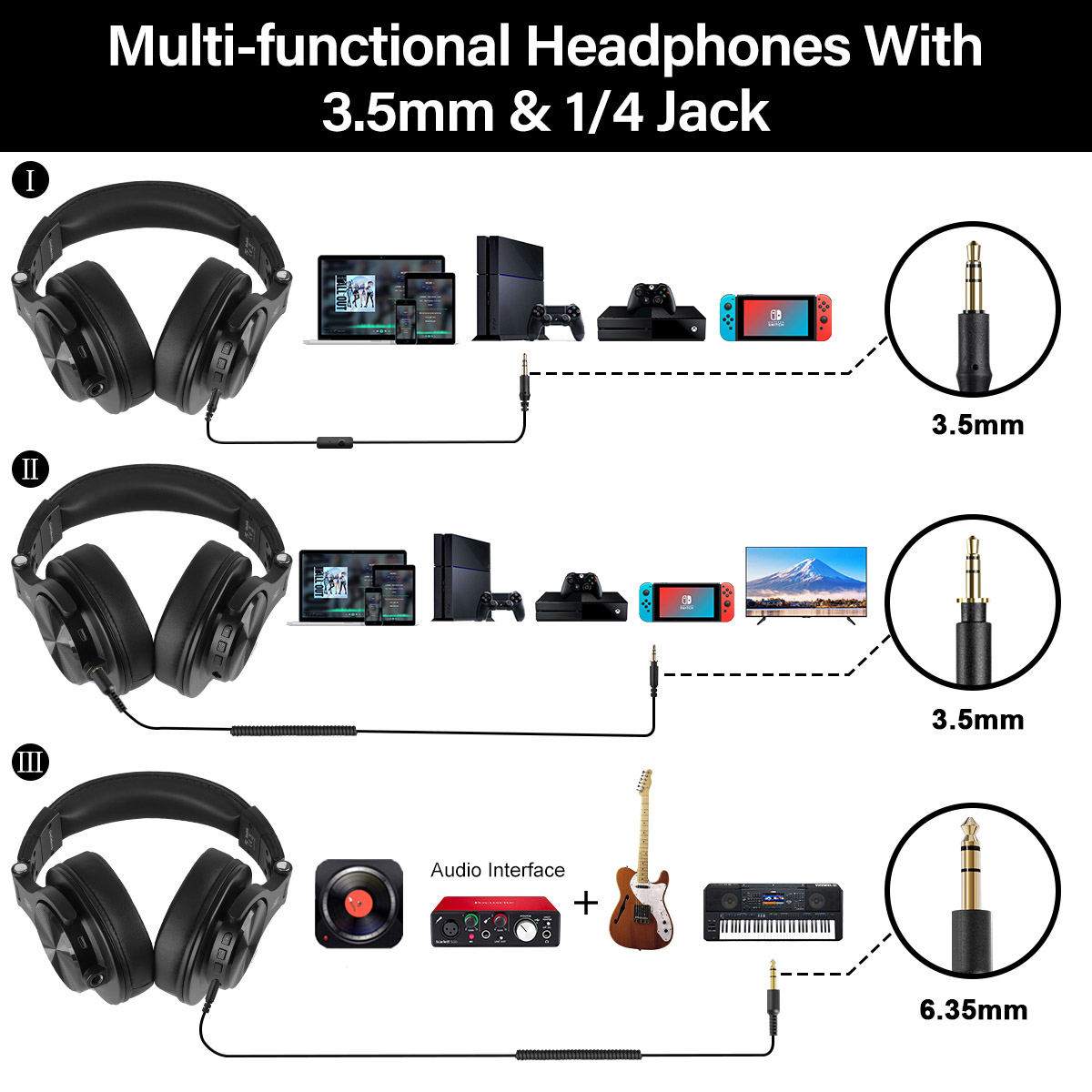 Oneodio A70 Fusion Bluetooth DJ Headphones