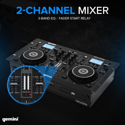 Gemini CDM-4000BT Professional DJ Mixer with Bluetooth Streaming
