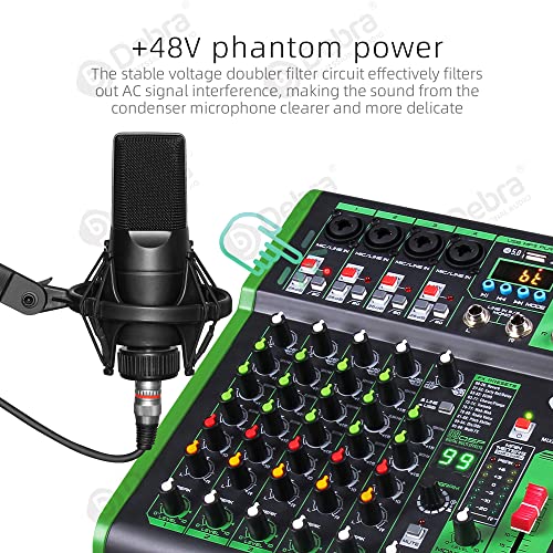 Debra 6 Channel Audio Mixer with DSP Effects