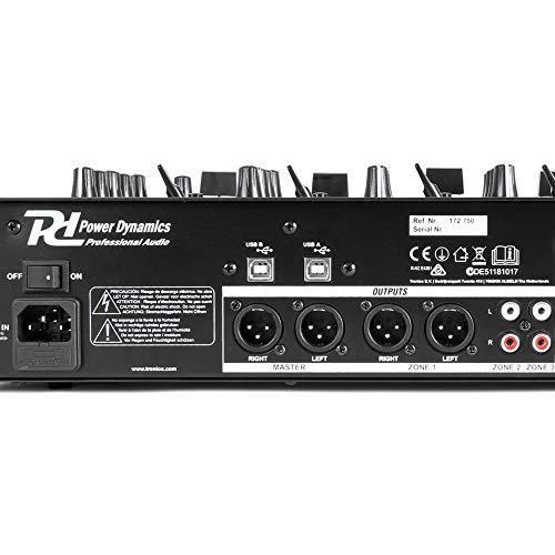 6-Channel USB DJ Mixer with Multi-zone Capability
