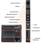Depusheng DA8 Professional 8-Channel Mixer Console