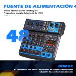 Mini DJ Mixer with USB, Bluetooth and DSP Effects