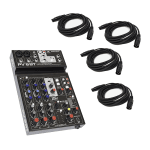 Peavey Pro DJ Bluetooth Mixer & XLR Cables