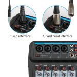 6-Channel Bluetooth DJ Mixer Console