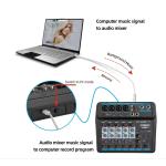 6-Channel Bluetooth DJ Mixer Console