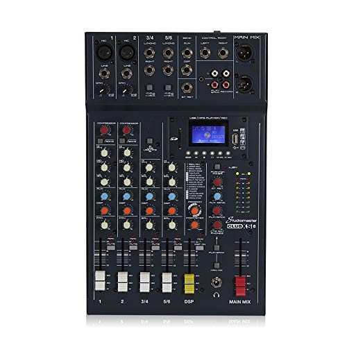 6-Channel Mixer Desk with USB & Bluetooth
