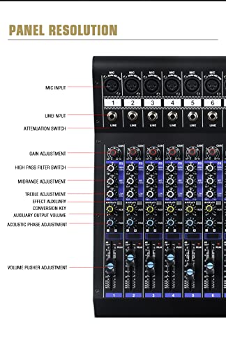 Weymic MX-60 6-Channel Professional Mixer w/ USB & EQ