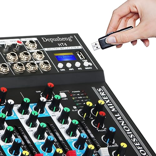 Portable Bluetooth DJ Mixer with USB Interface