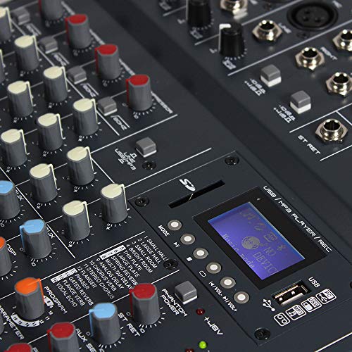 6-Channel Mixer Desk with USB & Bluetooth