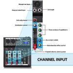Depusheng HT4 Portable Bluetooth DJ Mixer Console