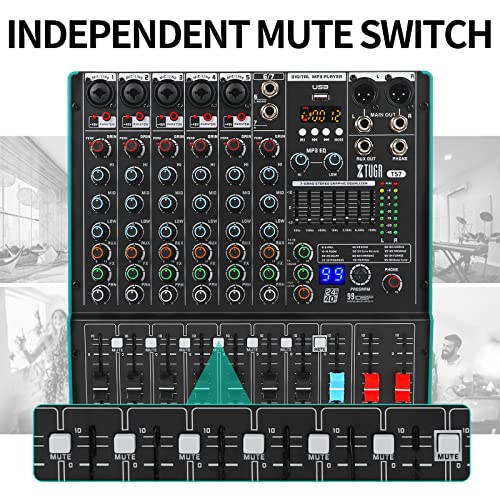 XTUGA TS7 Pro Audio Mixer with DSP Effects