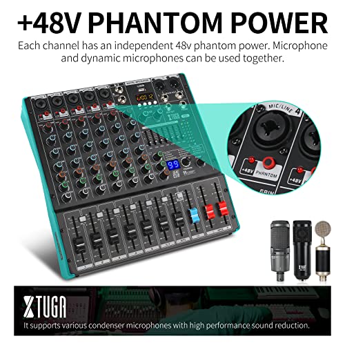 XTUGA TS7 Pro Audio Mixer with DSP Effects
