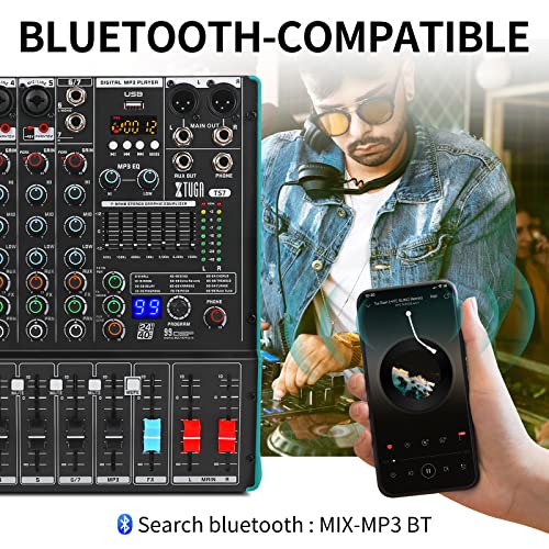 XTUGA TS7 Pro Audio Mixer with DSP Effects