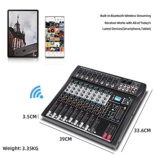 Depusheng DT8 8-Channel DJ Mixer Console