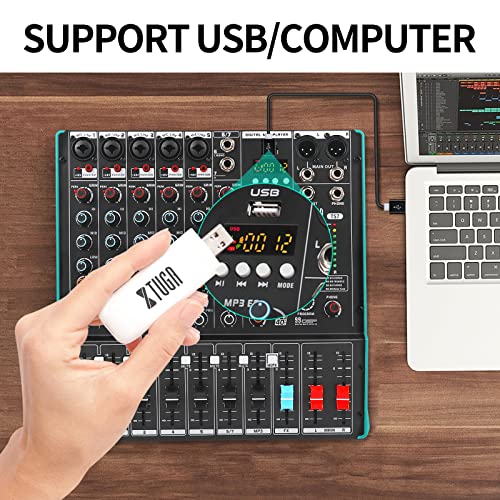 XTUGA TS7 Pro Audio Mixer with DSP Effects