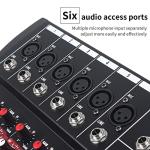 6-Channel DJ Mixer with Bluetooth and Effects