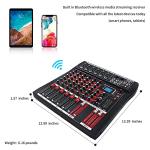 6-Channel DJ Mixer with Bluetooth and Effects