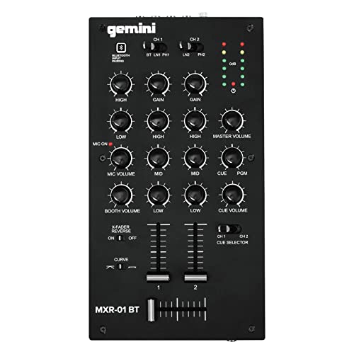 Gemini 2-Channel Bluetooth DJ Mixer
