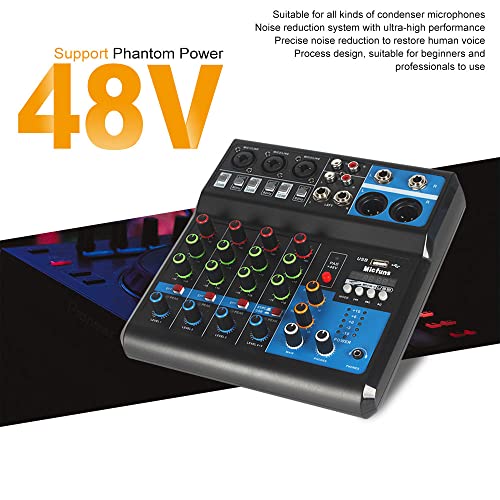 5 channel DJ mixer with Bluetooth and USB
