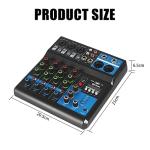 5 channel DJ mixer with Bluetooth and USB