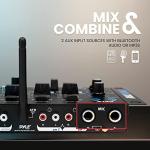 Wireless 3-channel DJ Sound Mixer with Bluetooth