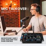 Wireless 3-channel DJ Sound Mixer with Bluetooth