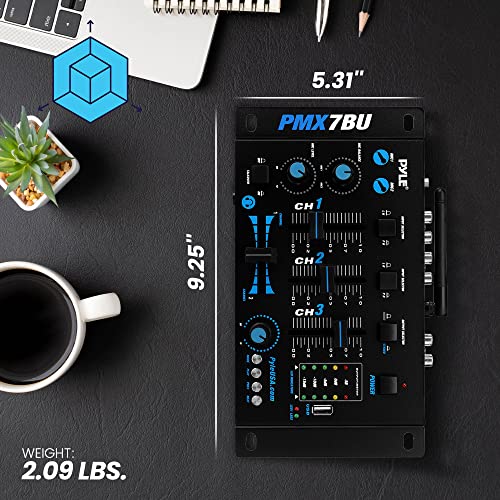 Wireless 3-Channel DJ Mixer with Bluetooth